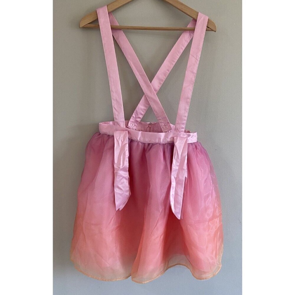 NWT Unique Vintage Retro Rainbow Tulle Skirt Suspender Pink Medium M 6 8 New